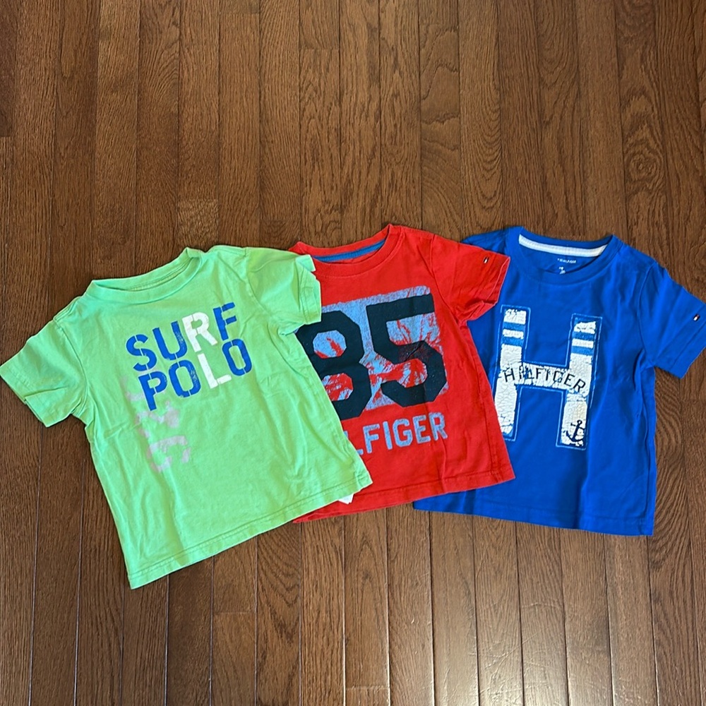 T-shirts size 3T. Ralph Lauren and Tommy Hilfiger